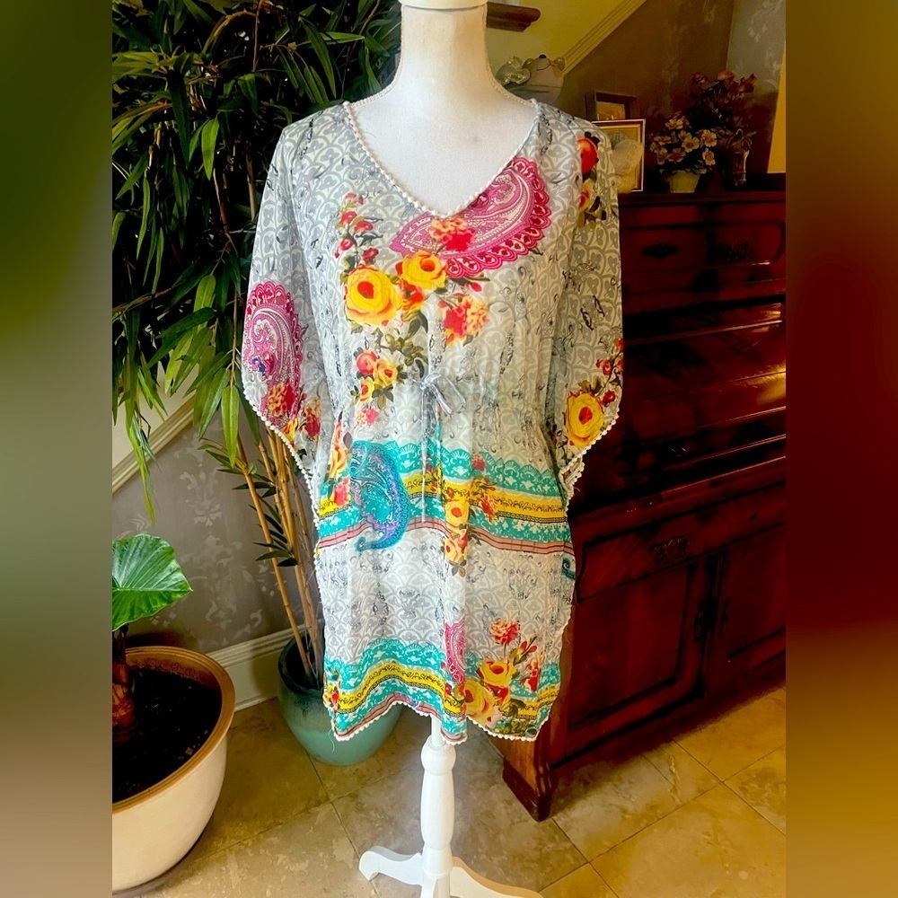 Mushbaby Sienna Rose Large swimsuit cover up. Good condition drawstring waist - Picture 5 of 10